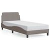 vidaXL voodiraam peatsiga Dover Taupe 90x200 cm kangas
