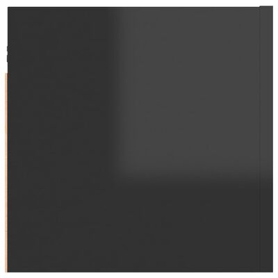 vidaXL öökapp, kõrgläikega must, 30,5x30x30 cm, puitlaastplaat