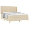 vidaXL Karbi vedrumadrats madratsiga peaga cream 200 x 180 cm kangas