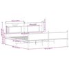 vidaXL metallist voodiraam ilma madratsita suitsutatud tamm 160x200 cm