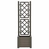 vidaXL võrega taimekast, 43 x 43 x 142 cm, PP antratsiithall