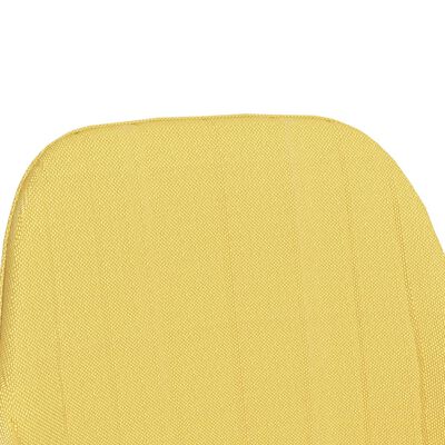 vidaXL söögitoolid käetugedega, 2 tk, kollane, kangas