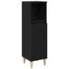 vidaXL Vannitoakapp Must tamm 30 x 30 x 100 cm Tehispuit