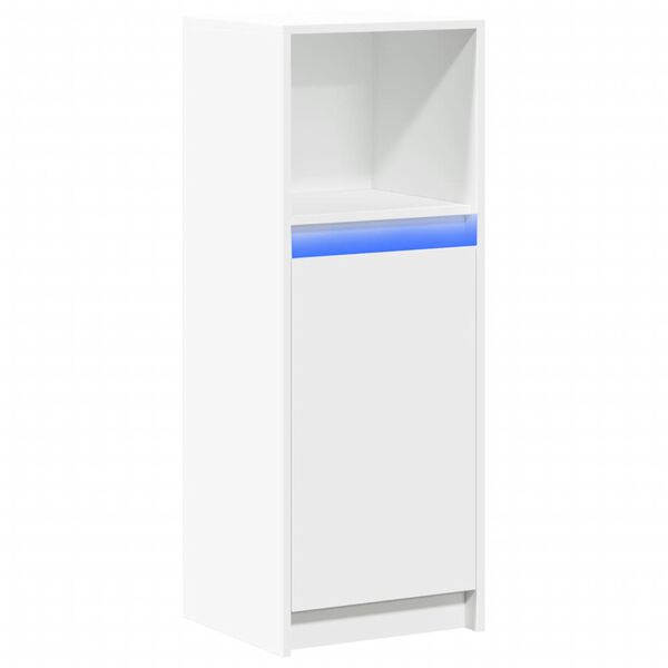 vidaXL puhvetkapp LED-tulega, valge, 38x34x100 cm, tehispuit