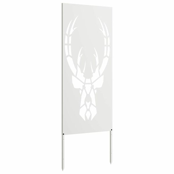 vidaXL Aia privaatsuse kate Valge 50 x 140 cm Külmpruun teras