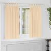 vidaXL Kardinad r&otilde;ngastega 2 pcs cream 175 x 140 cm Pol&uuml;ester