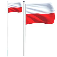 vidaXL Poola lipp ja lipumast, 6,23 m, alumiinium