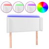 vidaXL LED-voodipeats, valge, 103x16x78/88 cm, kunstnahk