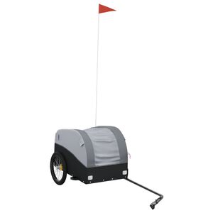 vidaXL jalgratta haagis, must ja hall, 30 kg, raud