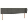 vidaXL voodipeats servadega, tumehall, 203x23x78/88 cm, samet