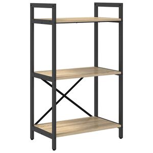 vidaXL Raamatukapp 3 tasandit 56 x 34 x 96 cm Tehispuit Sonoma tamm