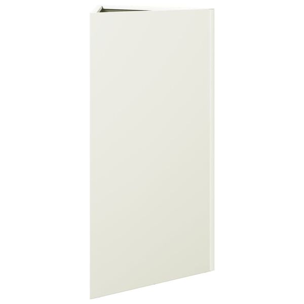 vidaXL kolmnurkne aia taimekast, valge, 40x34,5x70 cm, teras