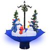 vidaXL lumesajuga j&otilde;ulukuusk vihmavarjualusega sinine 75 cm, PVC