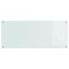 vidaXL K&ouml;gi Splashback Valge 120 x 50 cm karastatud klaas