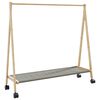 vidaXL riidenagi riiulite ja ratastega 106x34x106,5 cm bambusest
