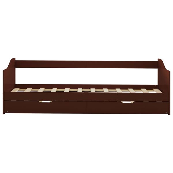 vidaXL diivanvoodiraam ilma madratsita, tumepruun, 90 x 200 cm