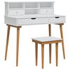 vidaXL Tualettlaua komplekt FAUSKE 3 pcs Valge 100 x 50 x 103,5 cm