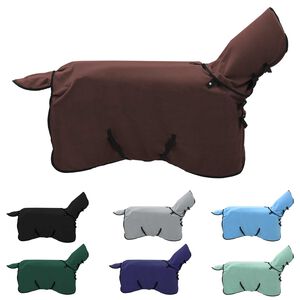 vidaXL Hobuste K&auml;tter Tumepruun Pol&uuml;ester