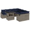 vidaXL Aia Diivanikomplekt padjaga ladustamisega 9 pcs Hall pol&uuml;rotang