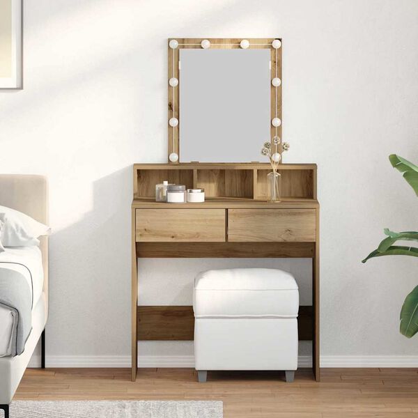 vidaXL Dressing Table k&auml;sit&ouml;&ouml;tamm 80 x 41 x 144.5 cm Tehispuit