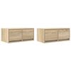 vidaXL seina telerikapid, 2 tk, sonoma tamm, 60x31x25,5 cm, tehispuit
