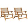 vidaXL Aia m&ouml;&ouml;bel 2 pcs Beež 67 x 78 x 73 cm Tugev akatsiapuu