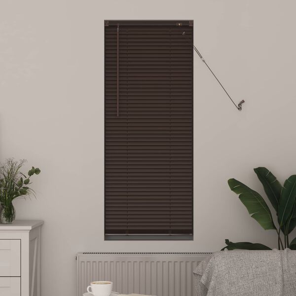 vidaXL Veneetsia rulo Reguleeritav Tumepruun mustriga 150 x 40 cm PVC