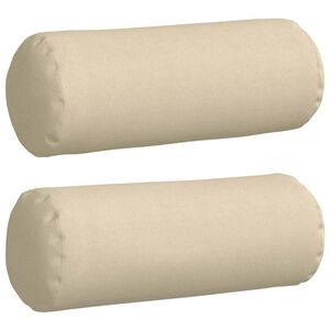 vidaXL Padjad 2 pcs cream &Oslash; 25 x 70 cm kangas