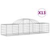 vidaXL kaarekujulised gabioonkorvid 13 tk, 200x50x40/60 cm, raud