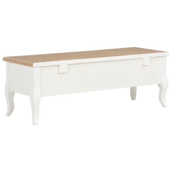 vidaXL telerikapp valge 100 x 35 x 35 cm, puidust