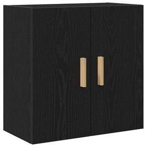 vidaXL Seinekapp Must tamm 60 x 30 x 60 cm Tehispuit