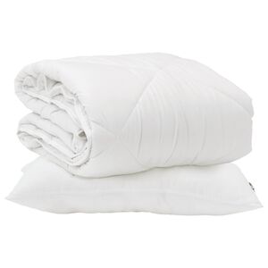 vidaXL Suletekk padjaga 2 pcs Valge Mikrofiiber
