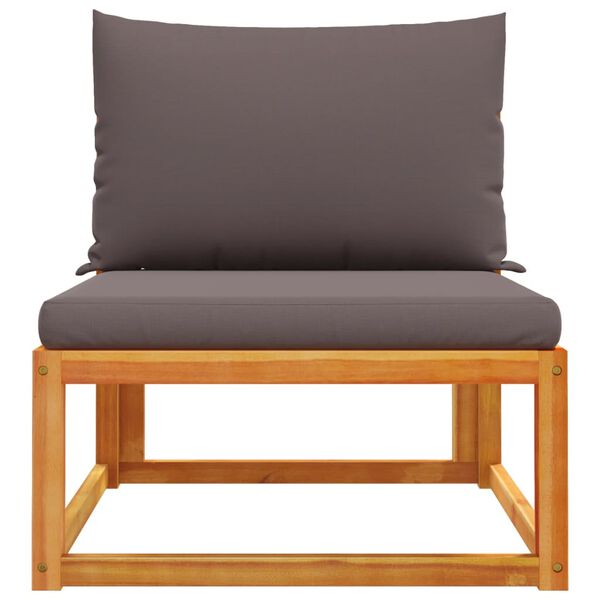 vidaXL käetugedeta aiadiivan patjadega, puit, akaatsia ja köis