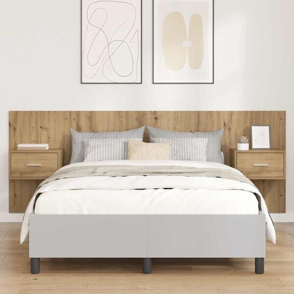 vidaXL Peatoed Kapiga sahtliga peaga 3 pcs K&auml;sit&ouml;&ouml;puu Tehispuit