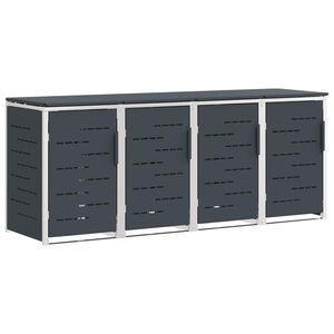 vidaXL Ratastega pr&uuml;gikasti hoidmine Antratsiit 276 x 77,5 x 112,5 cm