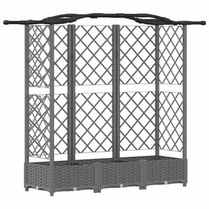 vidaXL T&otilde;stetud Padi Kase ja Katusega Helehall 163 x 40 x 126 cm PP