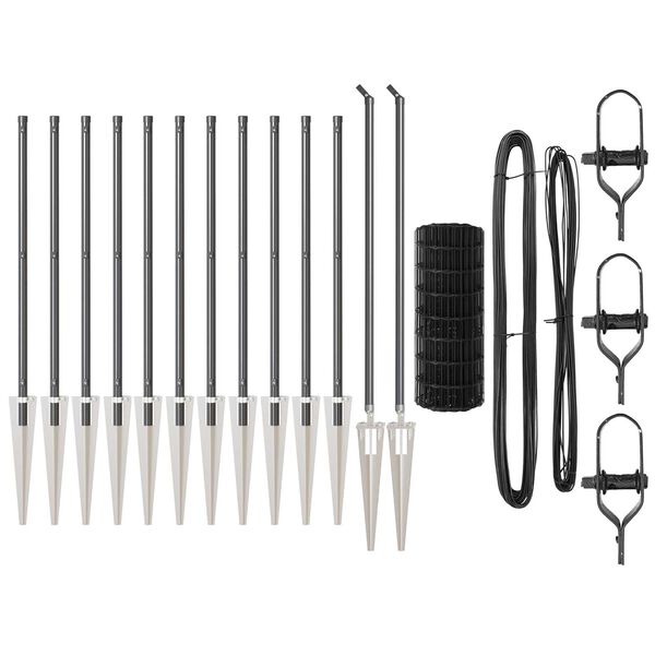 vidaXL Aed koos postiga Hall 1 x 25 m Terased ja PVC