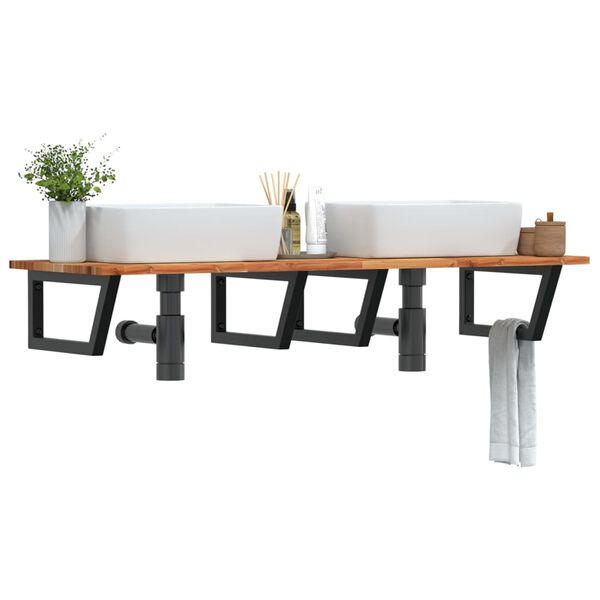 vidaXL seinale kinnitatav valamuriiul, teras ja akaatsiapuit