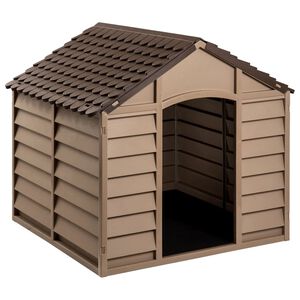vidaXL koerakuut, pruun, 86x84x82 cm, pol&uuml;prop&uuml;leen