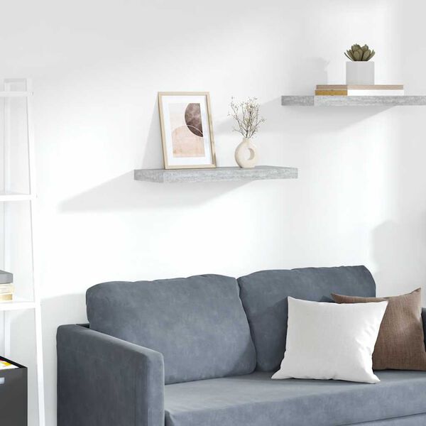 vidaXL seinariiul, betoonhall, 60 x 23,5 x 3,8 cm MDF