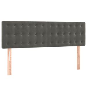 vidaXL voodipeatsid, tumehall, 144x5x78/88 cm, samet