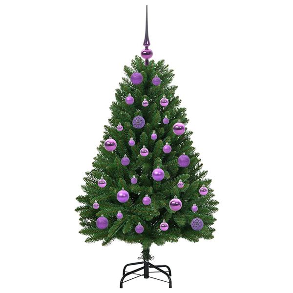 vidaXL Tehisjõulupuu koos 150 LED-iga Roheline 120 cm PVC ja metall