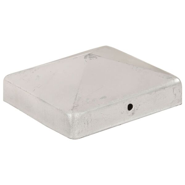 vidaXL püramiidikujuline aiapostiots, 6 tk, tsingitud metall, 91x91 mm