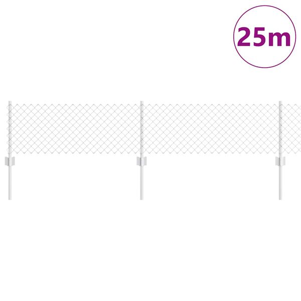 vidaXL Aed koos postiga H&otilde;bedane 0,4 x 25 m Teras
