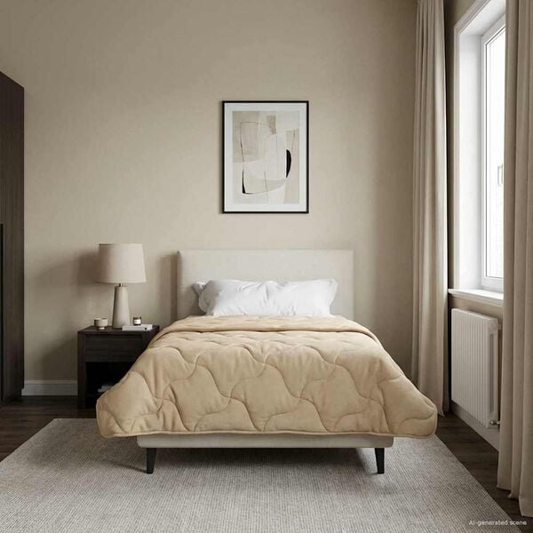 vidaXL T&auml;ispika aasta tekk Rapistatud cream 140 x 200 cm