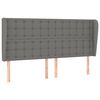 vidaXL voodipeats servadega, tumehall, 203x23x118/128 cm, kangas