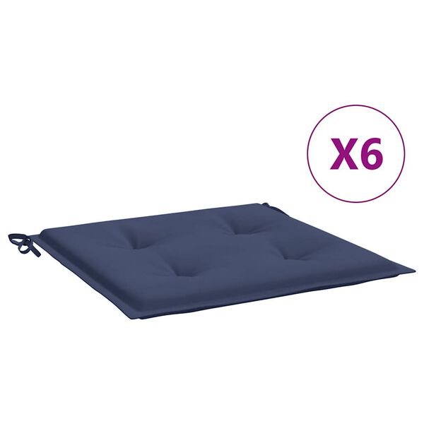 vidaXL euroaluse istmepadjad 6 tk tumesinine 40x40x4 cm oxford kangas