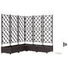 vidaXL Aia istutuspot 5 pcs Pruun 120 x 120 x 126 cm Plastmass
