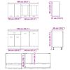 vidaXL Köögikapikomplekt Lyon 4 pcs Hall Sonoma 140 x 46 x 81.5 cm