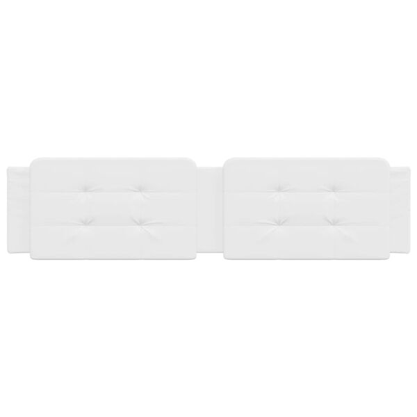 vidaXL voodipeatsi padi Zadar, valge, 200 cm, kunstnahk